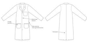 PRO Full Length Cotton Lab Coat- Snaps