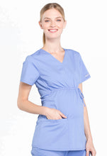 Load image into Gallery viewer, CHEROKEE Professionals Maternity Mock Wrap Top