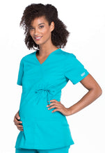 Load image into Gallery viewer, CHEROKEE Professionals Maternity Mock Wrap Top